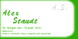 alex staudt business card